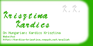 krisztina kardics business card